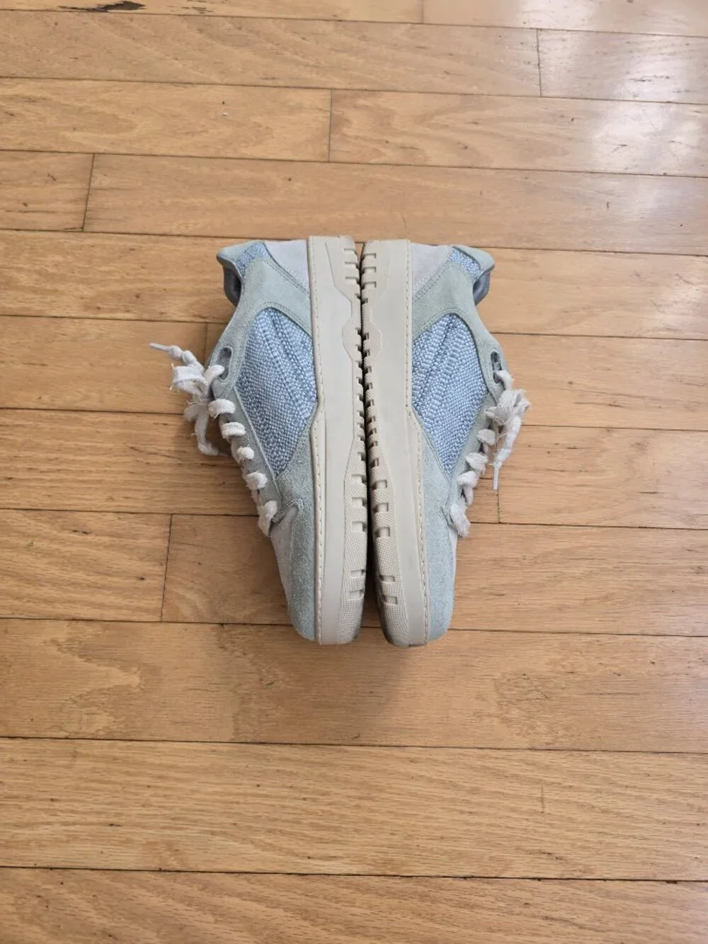 P448 | MASON icy blue leather boho sporty sneakers | WMS 10.5